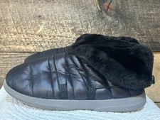 Vionic Gabrie Puffer Slippers Black Faux Fur Orthotic Arch Support Women  s 6