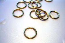 Ear Nose Lip Ring Fake Pierced Look or Real Piercing 20g Gloss Gold 1 pc 6mm B3