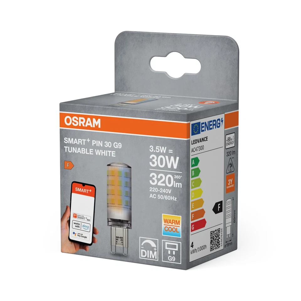 OSRAM SMART+ WiFi SPECIAL PIN CL 30 LED-Lampe mit Retrofit-Stecksockel G9, 3,5W, - Bild 2 von 4