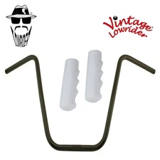 Original Lowrider 16" 22.2 D Handlebar Black 212 120mm Grips Sparkle/White