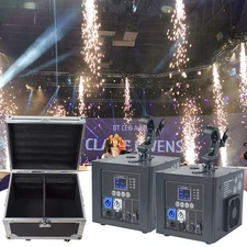 2x800W Black Suspended Waterfall Fireworks Cold Spark Machine With Flight Case