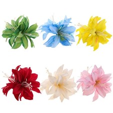 Stylish Multi-Color Artificial Flower Hair Clips - Lightweight  Bohemian Charm