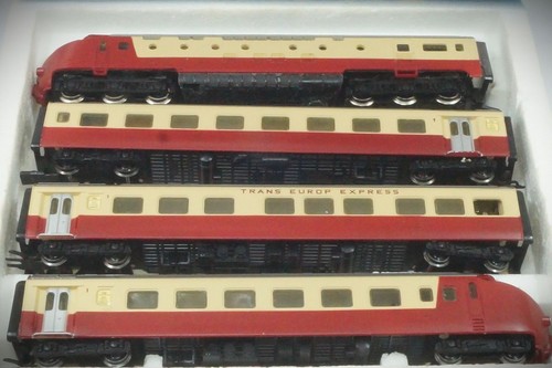 1:87 HO Märklin Hamo 8370 + 8470 TEE " EDELWEISS " Ram Diesel Triebwagen-Zug | Zustand: Gebraucht