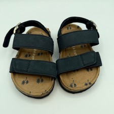 Primark Kid's Double Strap Navy Blue/Beige Outdoors Beach Sandals Size 7