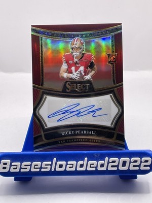 2024 Panini Select - Rookie Signatures Ricky Pearsall #RSP-RPL Maroon Prizm /75