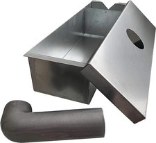 Grease Box for Restaurant Canopy Hood Exhaust Fan (Includes Down Spout)