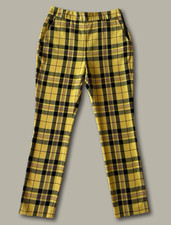Zara Yellow Plaid Pants Clueless Trousers Che...