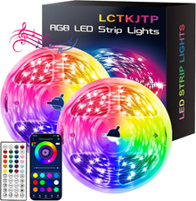 LED Strip Lights RGB Music Sync Color Changing with App Control Remote 100FT