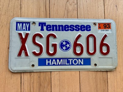 1993 Tennessee Hamilton County License Plate