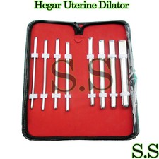 Hegar Uterine Dilator Sounds Single Ended set of 8 pcs.