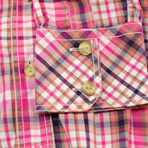 GANT Women's Patch Shoulder Button Up Western Shirt Long Sleeve US-6 UK-10 Plaid - Picture 7 of 8