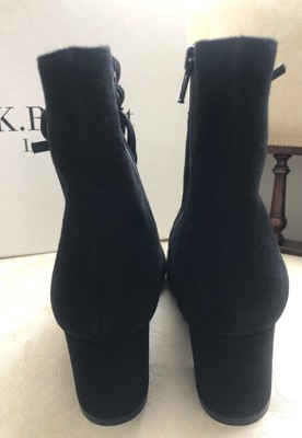 L.K.Bennett 'Mollie' Black Suede Ankle 