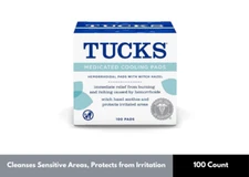 TUCKS Medicated Cooling Pads – Pads with Witch Hazel, 100 Count (Pack Of 1)