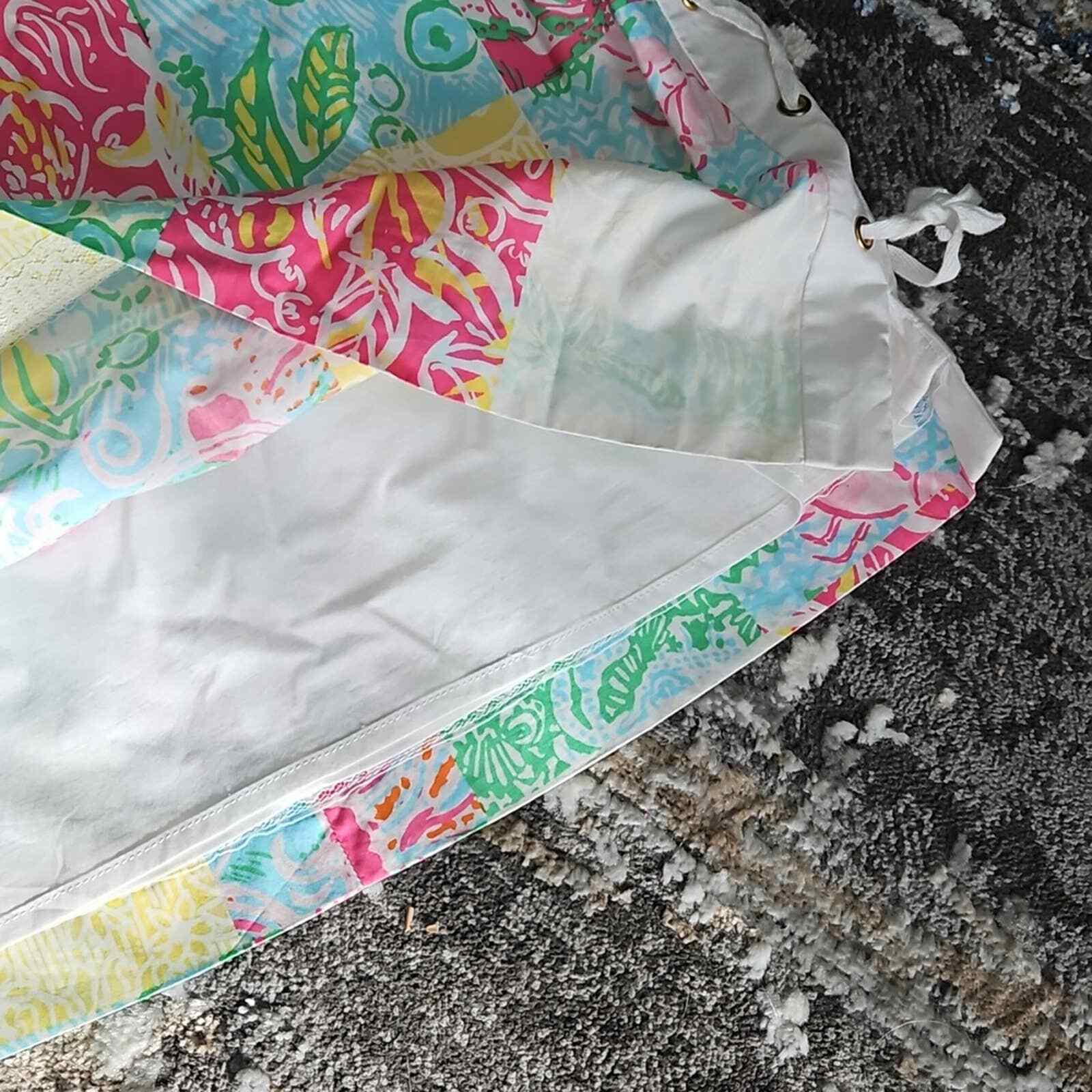 Lilly Pulitzer multi patchwork lace up "Delia" mi… - image 6
