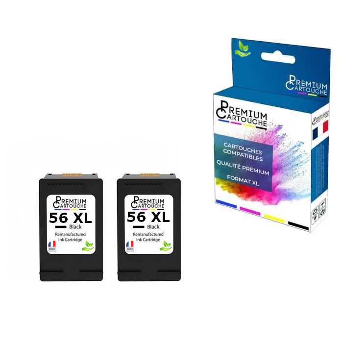 Cartouche HP 56 XL pack de 2 encres noires pour réussir les impressions de devoirs à la maison