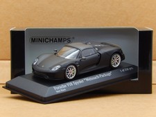 Porsche 918 Spyder Weissach Package 2015 Matt Black 1:43 Minichamps 410062136