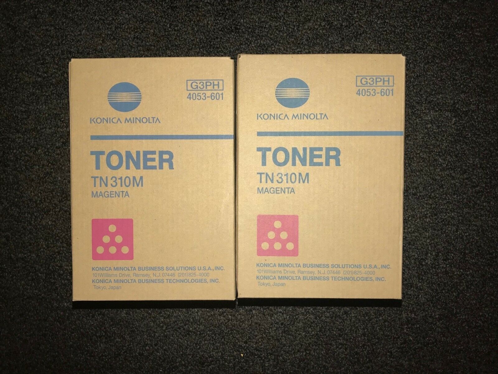 KONICA MINOLTA SET OF 2 MAGENTA TONER CARTRIDGES FOR C350 C351 & C450 TN310M