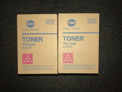 KONICA MINOLTA SET OF 2 MAGENTA TONER CARTRIDGES. ''NOT AVAILABLE''