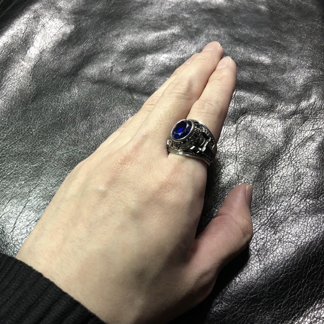 Artcarved 1977 College Ring Silver Blue Stone Size 9 Used Artcarved 1977 College Ring Silver Blue Stone Size 9 Used