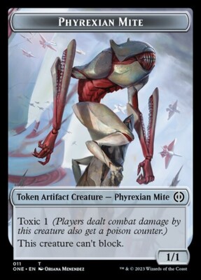 MTG Phyrexia All Will Be One TOKEN Phyrexian Mite #011 PLAYSET 4x x4