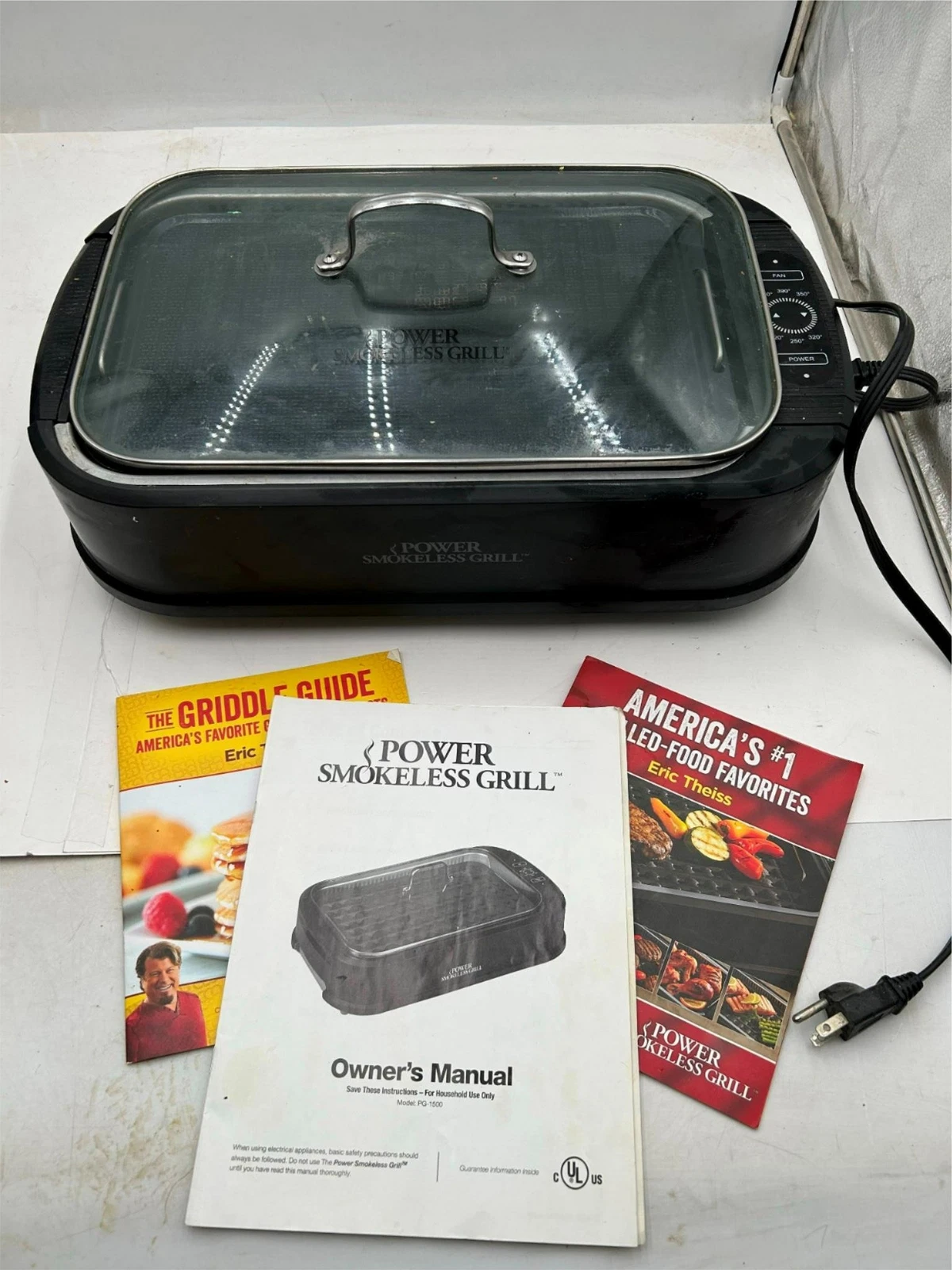 POWER SMOKELESS GRILL--INDOOR---COMPLETE WITH BOOKLETS