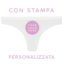 Perizoma Cotone Slip Donna Tanga Intimo Personalizzato foto scritta disegno logo