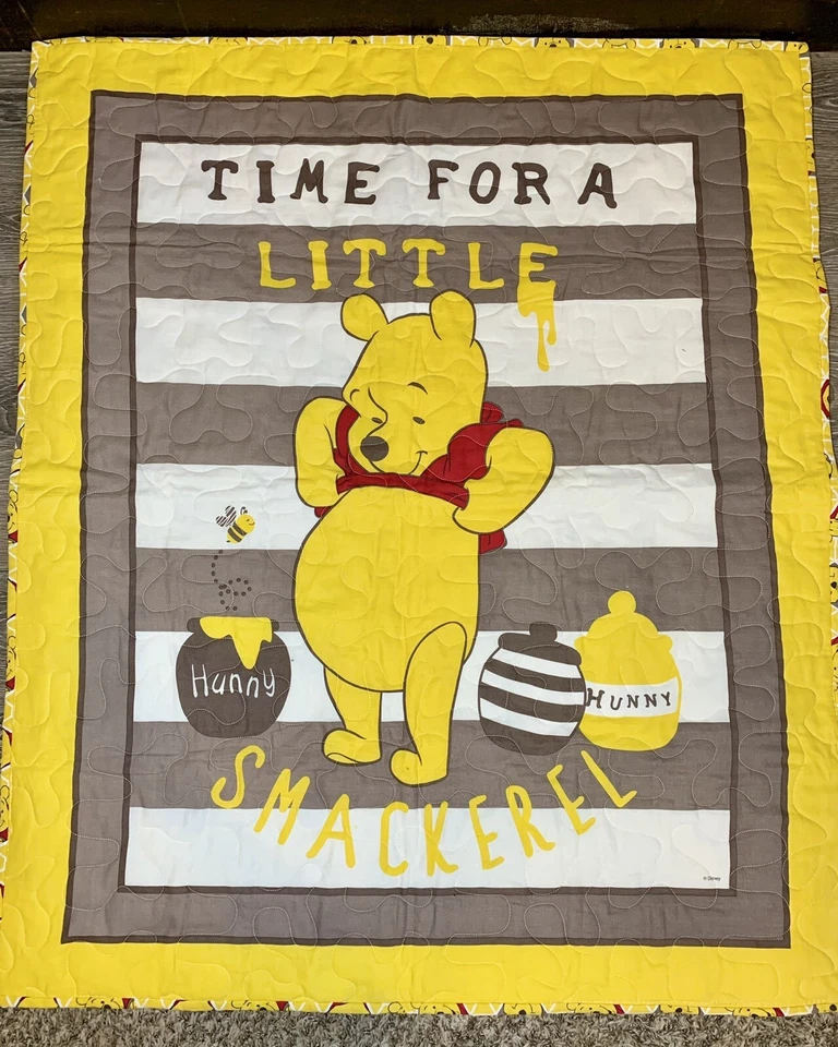 Edredón de colección Disney Winnie The Pooh bebé cuna manta edredón REVERSIBLE amarillo Foto 2 de 4