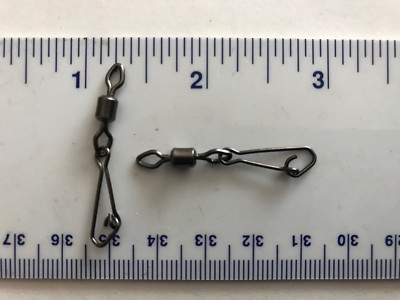 30 Mustad 77550-10 Rolling Wirbel Mit Diamant Auge Und J-Haken Snap Größe 8