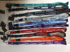 NFL TEAM LICENSED LANYARD-ID HOLDER,KEYCHAIN KEY RING DETACHABLE CLIP NEW