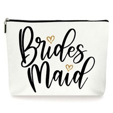 Bridesmaid Proposal Gifts, Bridesmaid Makeup Bag, Bachelorette Gifts for Brid...