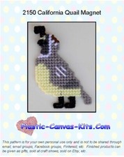 California Quail Magnet - Plastic Canvas Pattern or Kit
