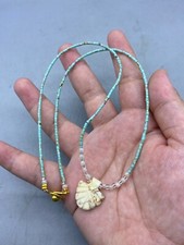 A Stunning Beautiful Natural Egyptian Stone Rare Unique Torquise Stone Necklace
