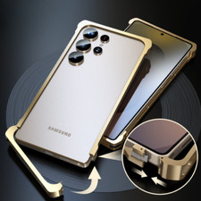 Metal Frame Phone Case Fr Samsung Galaxy S25 Edge S24 S23 S22 Ultra Bumper Cover