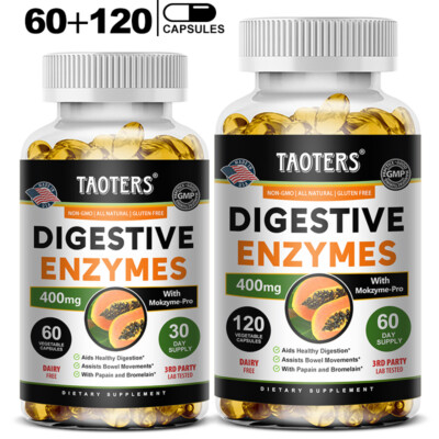 Digestive Enzyme Complex Capsules - Reducegas & Bloating, Support A Healthy Gut