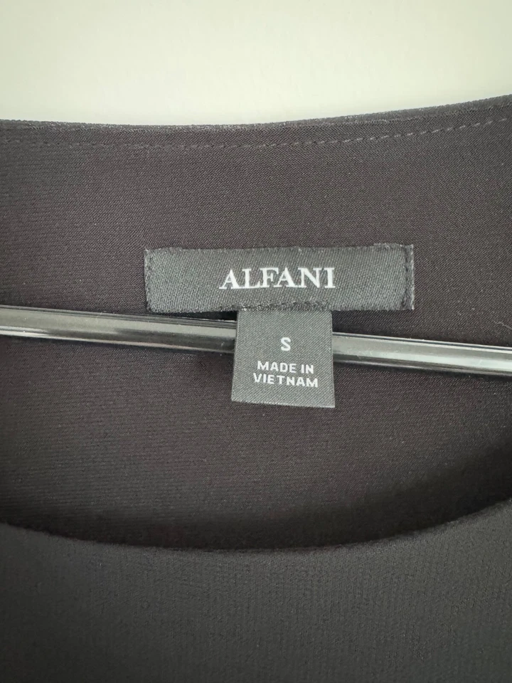 Blusa Larga Camisa Alfani Super Túnica Mujer S Negra Pincelada Foto 3 de 4