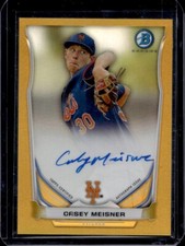 2014 Bowman Chrome Casey Meisner Autograph Gold Refractor /50 #BCAP-CM Mets