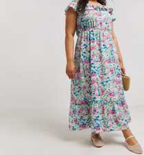 JOE BROWNS LADIES MULTI FLORAL PRINT MAXI DRESS NEW (ref 164) SALE