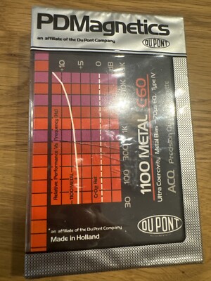 1x PDMagnetics (PDM) Du Pont 1100 METAL C-60 Cassette Tape 1981 + OVP + SEALED +
