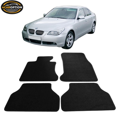 0510 E60 5Series Floor Mats Carpet Front & Rear Nylon Black 4PC FOR