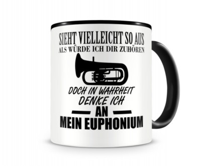 Samunshi Ich denke an mein Euphonium Musik Instrument Tasse Kaffeetasse Teetasse