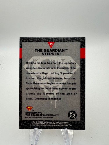 The Death of Superman Doomsday Trading Card YOU PICK DC Comic 1992 Fleer Skybox - Picture 110 of 206