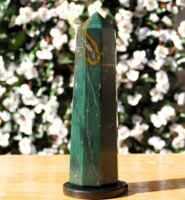 Natural Nephrite Jade Tower Point Obelisk Healing Charka Crystal Wand Specimens