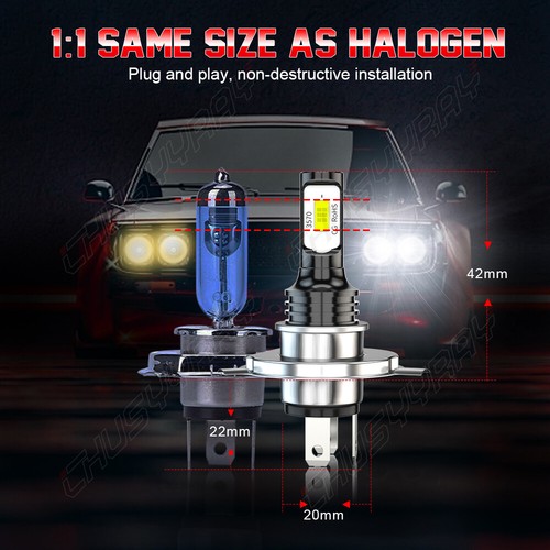 For Chevy Malibu 1978-1981 El Camino Pair 5X7" 7x6"Led Headlights Hi-Lo Beam DOT - Foto 12 di 20