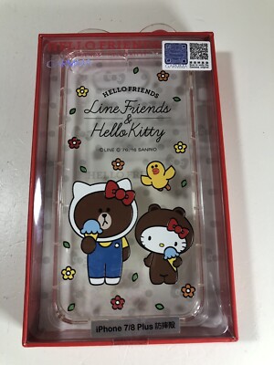 Garnna Sanrio Hello Friends Line & Hello Kitty iPhone Case New 7/9 Plus Rare