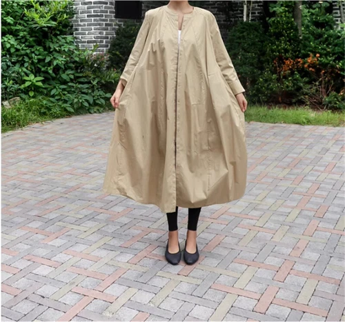 Lockeres Damen-Shirtkleid Übergröße Overknee japanisches lässiges langes Kleid - Bild 20 von 26
