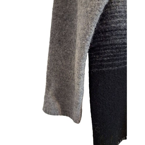 Vtg Lisa International Ombré Grey Boiled Wool Jacket Women's Size Small Buttons - Picture 3 of 6