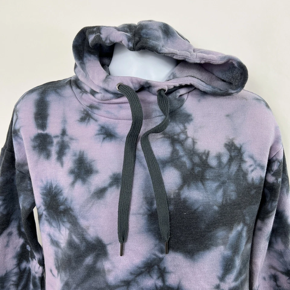 Moletom com capuz 90 graus by Reflex pequeno roxo tingido manga longa - Imagem 3 de 4