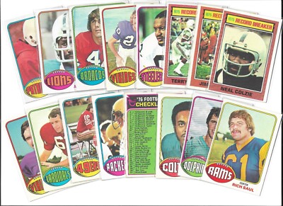 1976 Topps Football Singles  VG*EX*NM   Complete Your Set  1-299   Free Shipping
