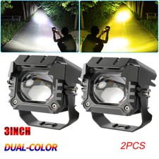 3 Led Work Light Bar Pods Flood Spot Combo Fog Driving Kit Atv Offroad 4wd Suv