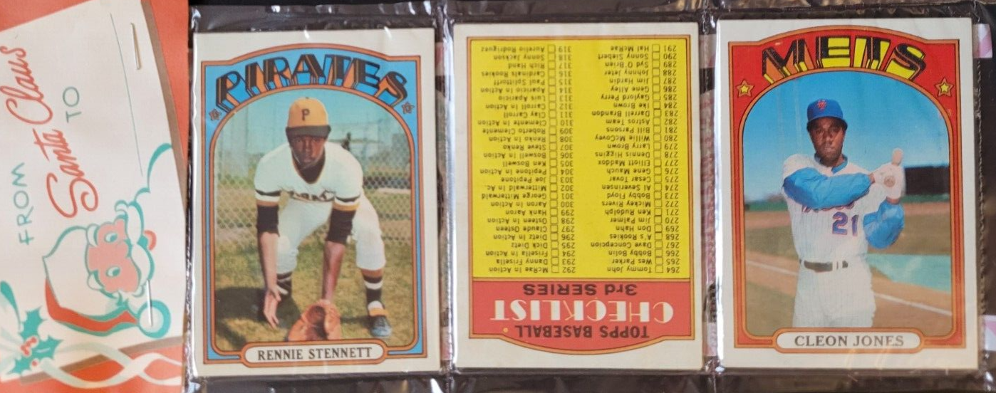 1972 Topps Holiday Baseball Card Rack Pack 3rd Series Checklist (500FH